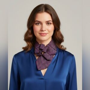 Multi Colored Ascot Tie - Women's Tie - Unique Scarf